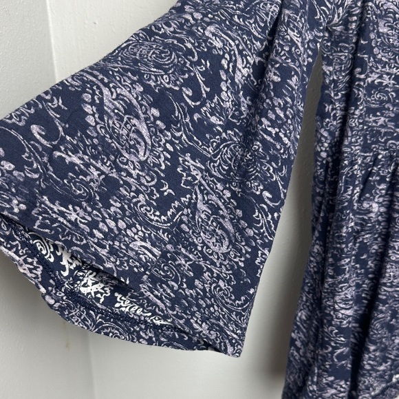 Anthropology Akimi + Kin Boho Paisley 100% Cotton Peasant Top - Picture 4 of 10